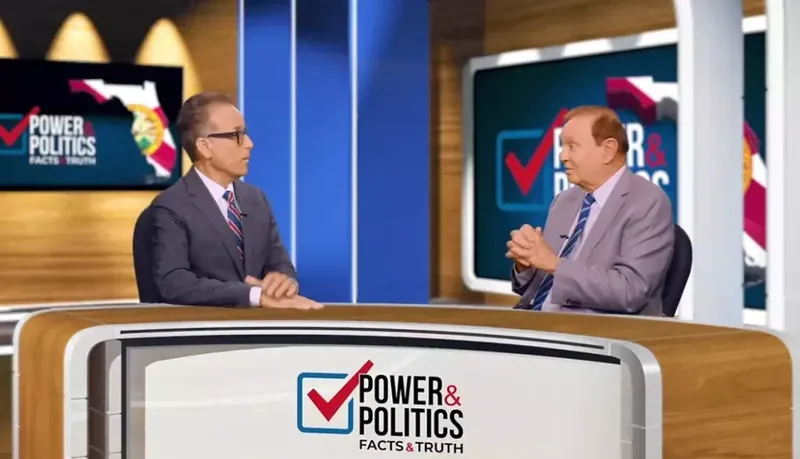 Dr. Bart Rossi, PhD, on the set of Power & Politics