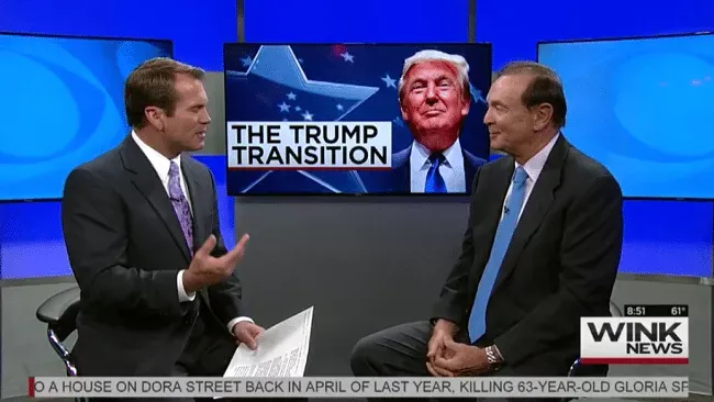 Dr. Bart Rossi, PhD, on WINK News discussing the Trump transition