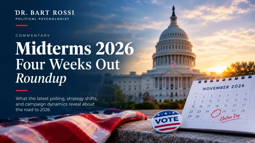 Four Weeks Out: The Midterm Map, the Surprises, and the Psychology of a Wave